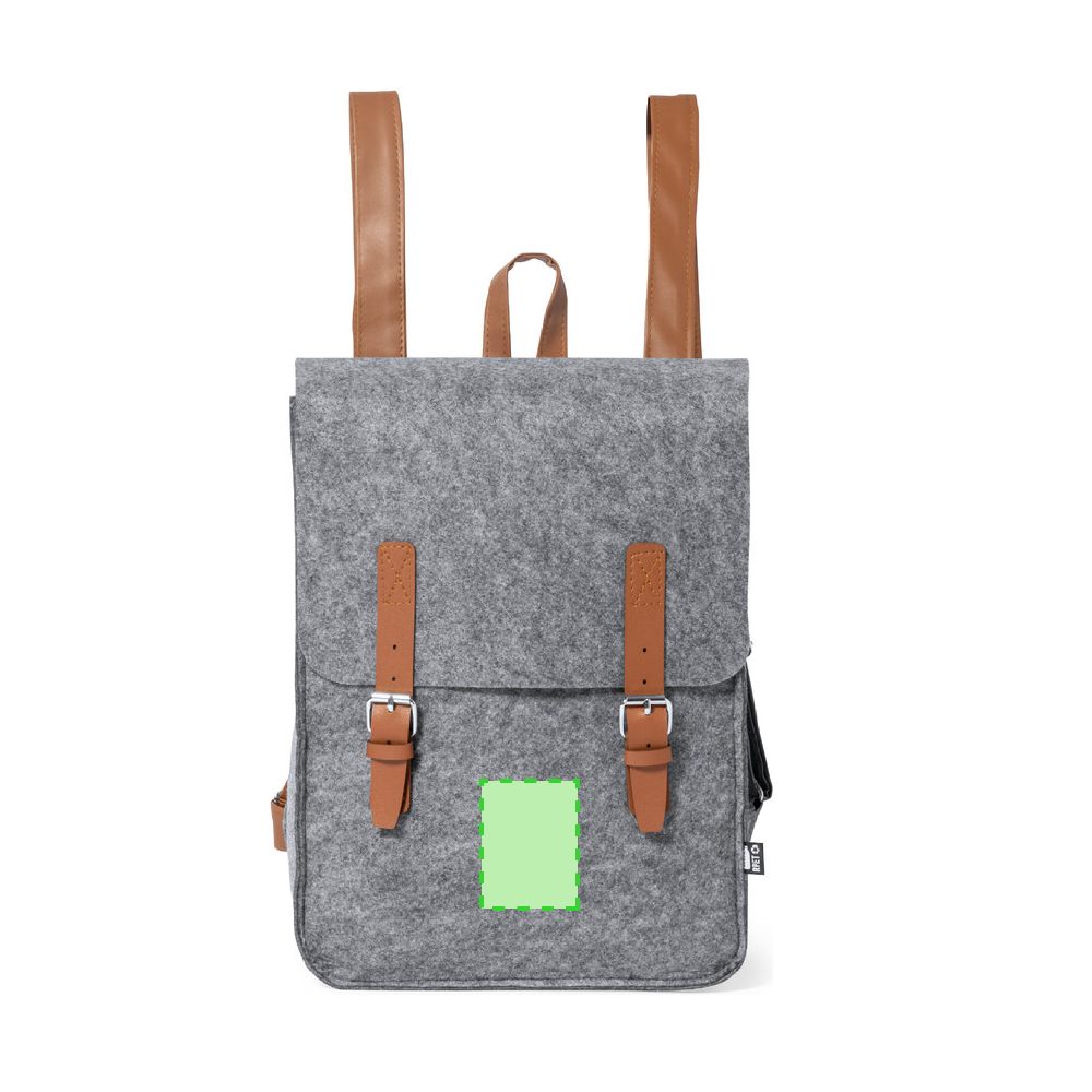Druckskizze für Rucksack aus Kunstleder Zakian – Zentriergrund