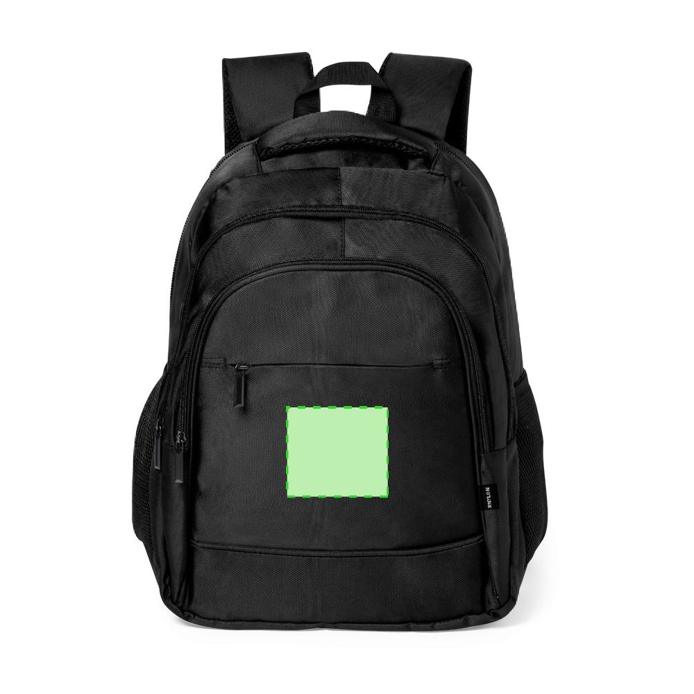 Druckskizze für Trolley Rucksack Luffin – Unter dem Reißverschluss Bereich