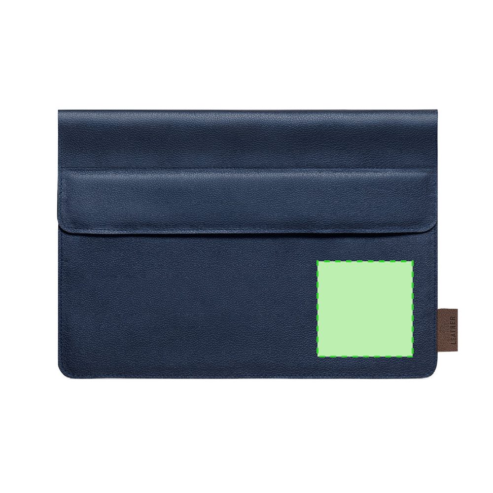 Branding diagram for Laptop bag made from recycled leather, 14 inches Kroll – In the corner
