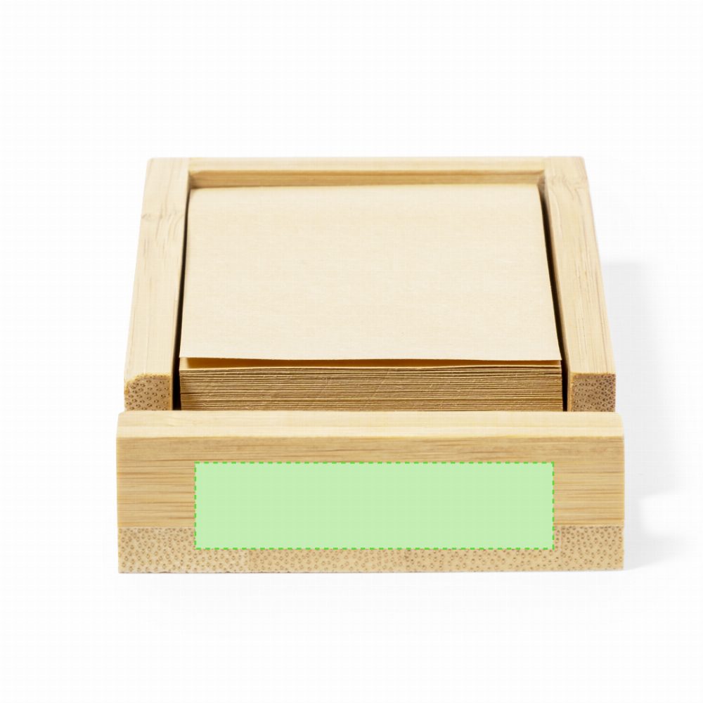 Branding diagram for Paper box with bamboo mobile phone holder Heinda – At the bottom