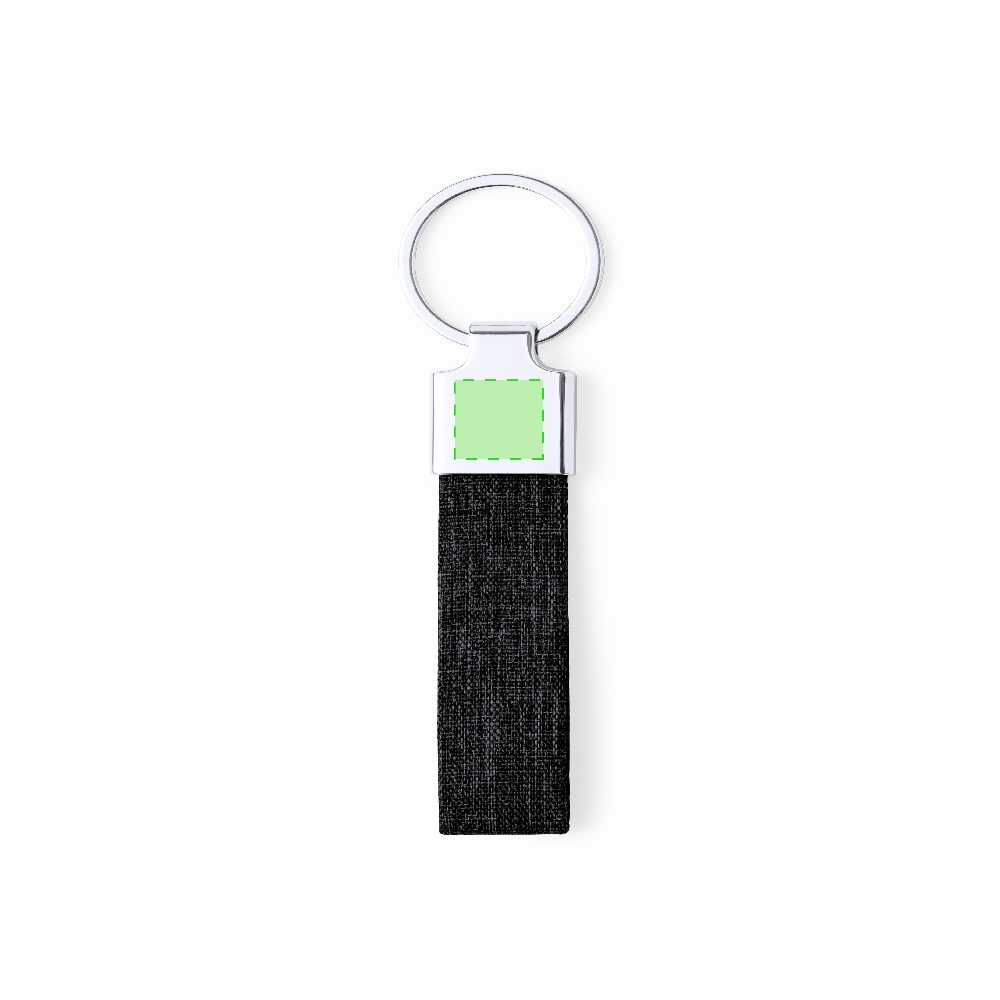 Branding diagram for Metal key rings Branis – In Part A, metal surface