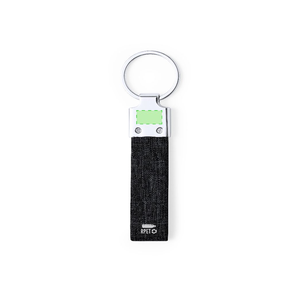 Branding diagram for Metal key rings Branis – In Part B, metal surface