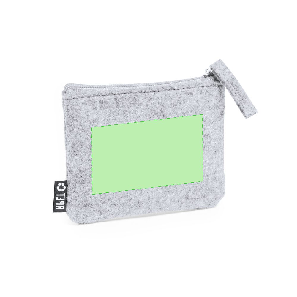 Branding diagram for Wallet made of RPET felt Gagox – Side B, central