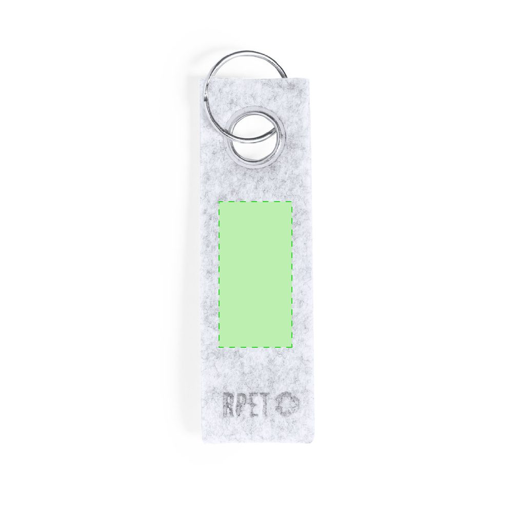 Branding diagram for Keyring from RPET Felt Triax – Page B