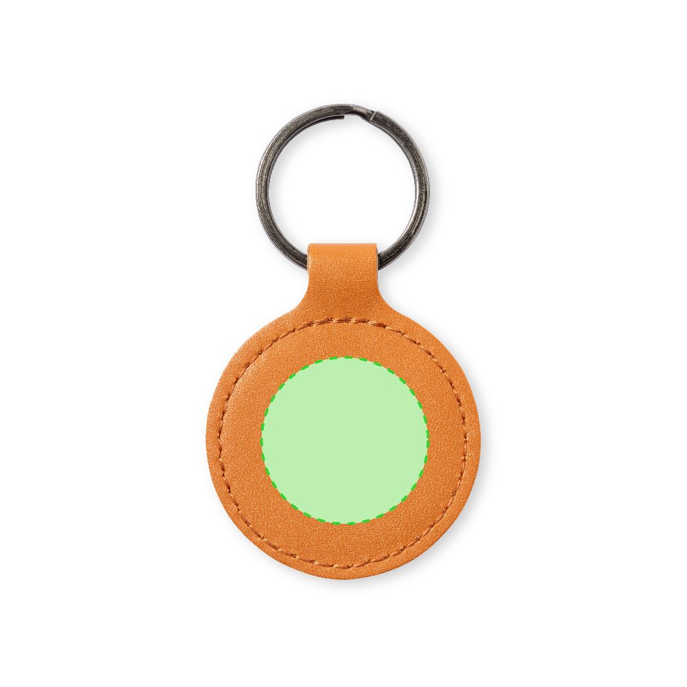Branding diagram for Key tags of recycled leather Dontex – Side A, central