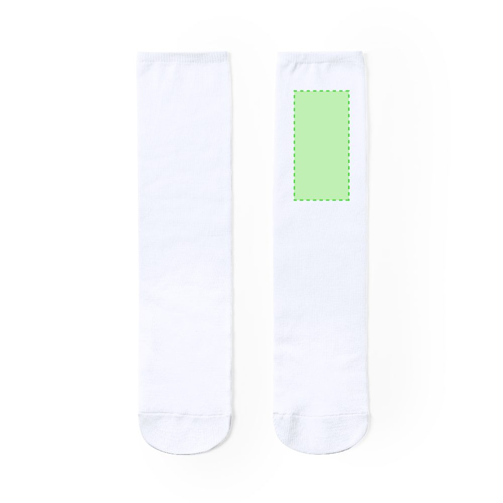 Branding diagram for Socks for sublimation printing Sakam – Left heel