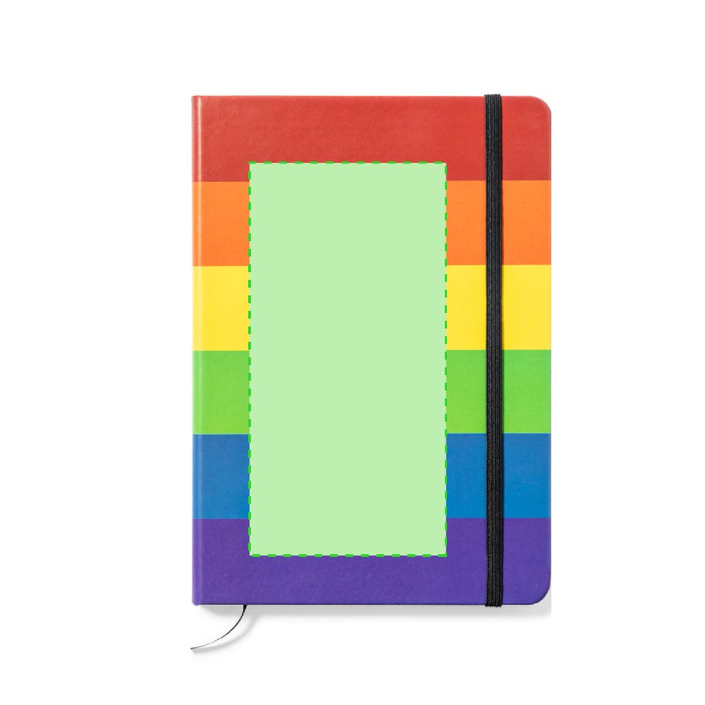 Branding diagram for Notebook of artificial leather Locomix – On the back