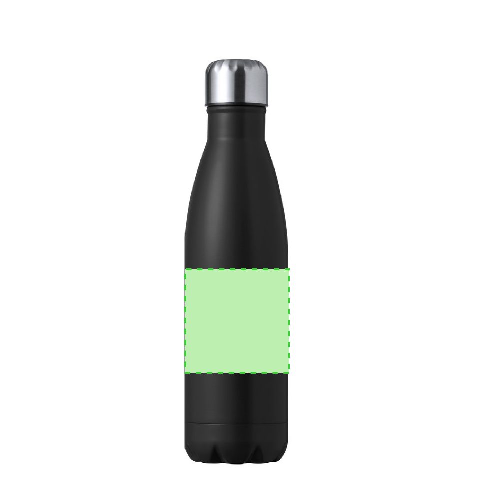 Branding diagram for Stainless steel thermal flask, 550 ml Liyar – Front, central