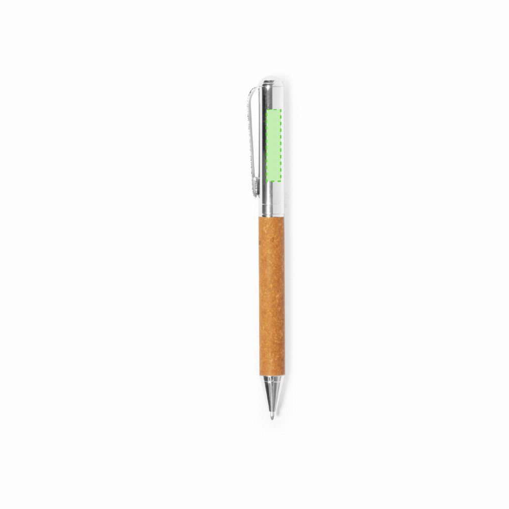 Branding diagram for Notebook set with ballpoint pen Nauthax – In addition to the clip of the pin side A
