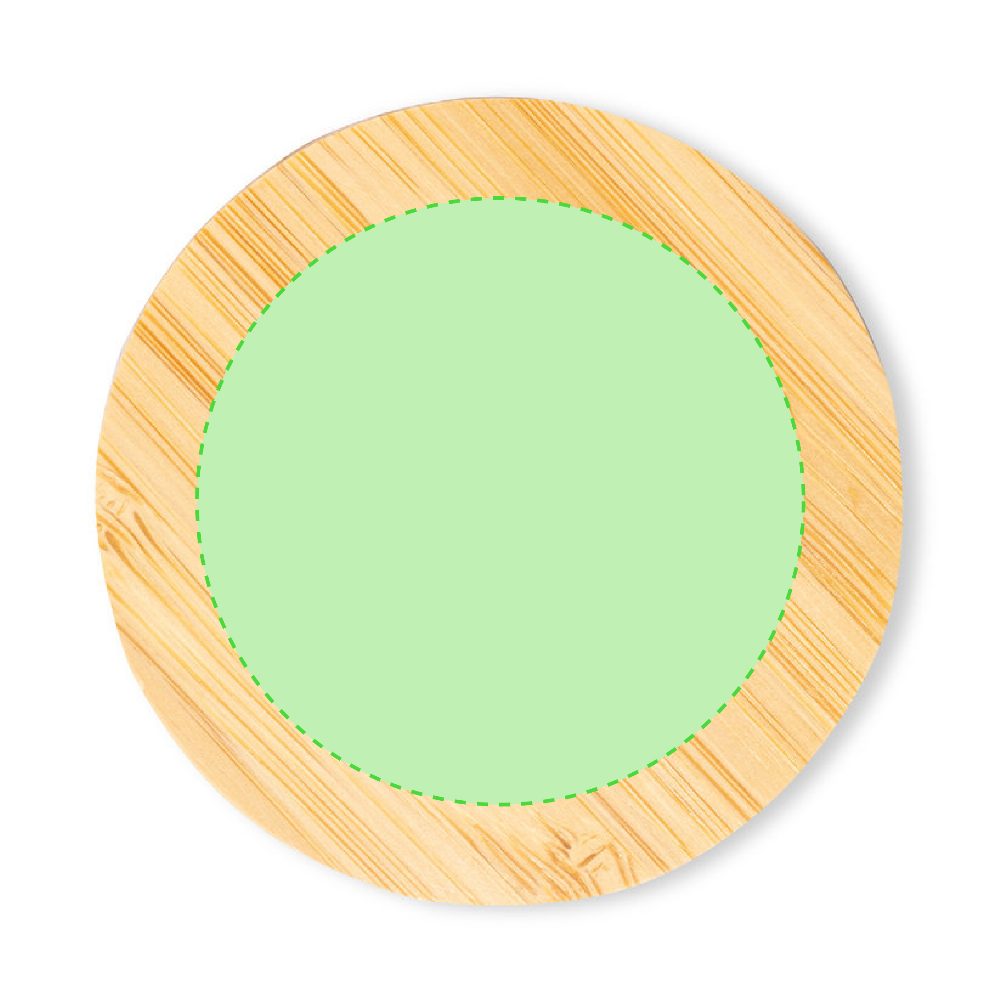 Branding diagram for Bamboo USB Hub Lasiar – Central marking surface