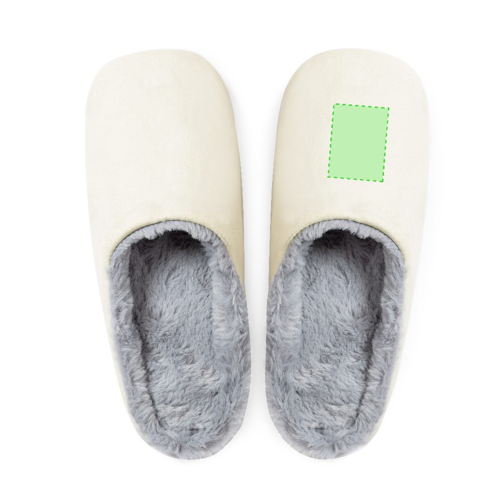 Branding diagram for Cotton slippers Coulter – Right-hand shoe span