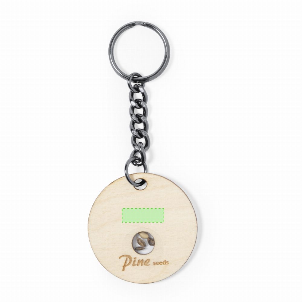 Branding diagram for Key rings with wooden seeds Krusty – Page A