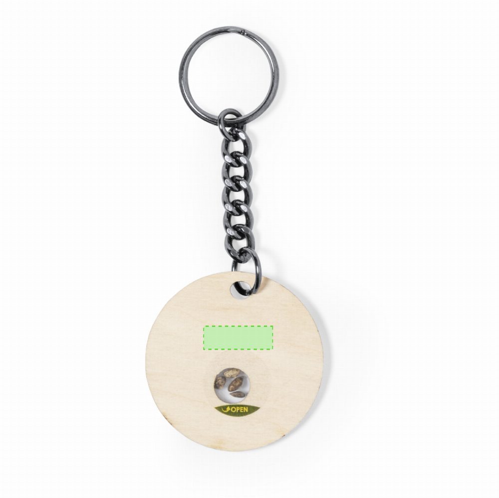 Branding diagram for Key rings with wooden seeds Krusty – Page B