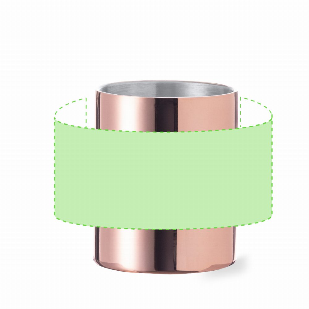 Branding diagram for Double-walled stainless steel copper look beaker Belon – Around the Cup