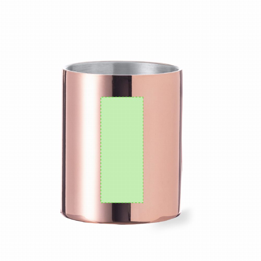 Branding diagram for Double-walled stainless steel copper look beaker Belon – Front end