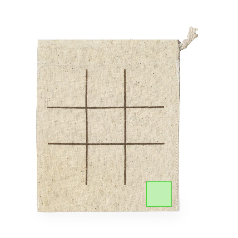 Branding diagram for Tic Tac Toe Game from Cork Fornot – In the bag-side