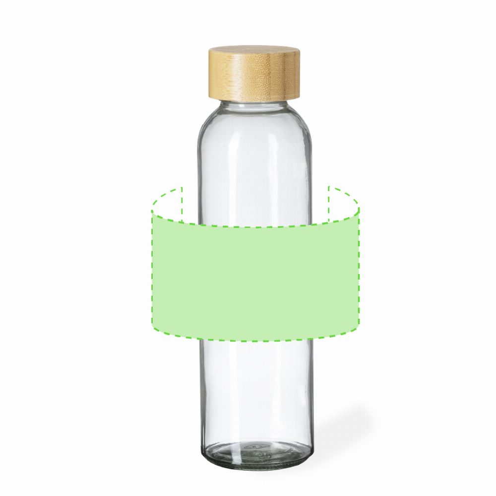 Branding diagram for Glass drinking bottle, 500 ml Blorek – Around the body