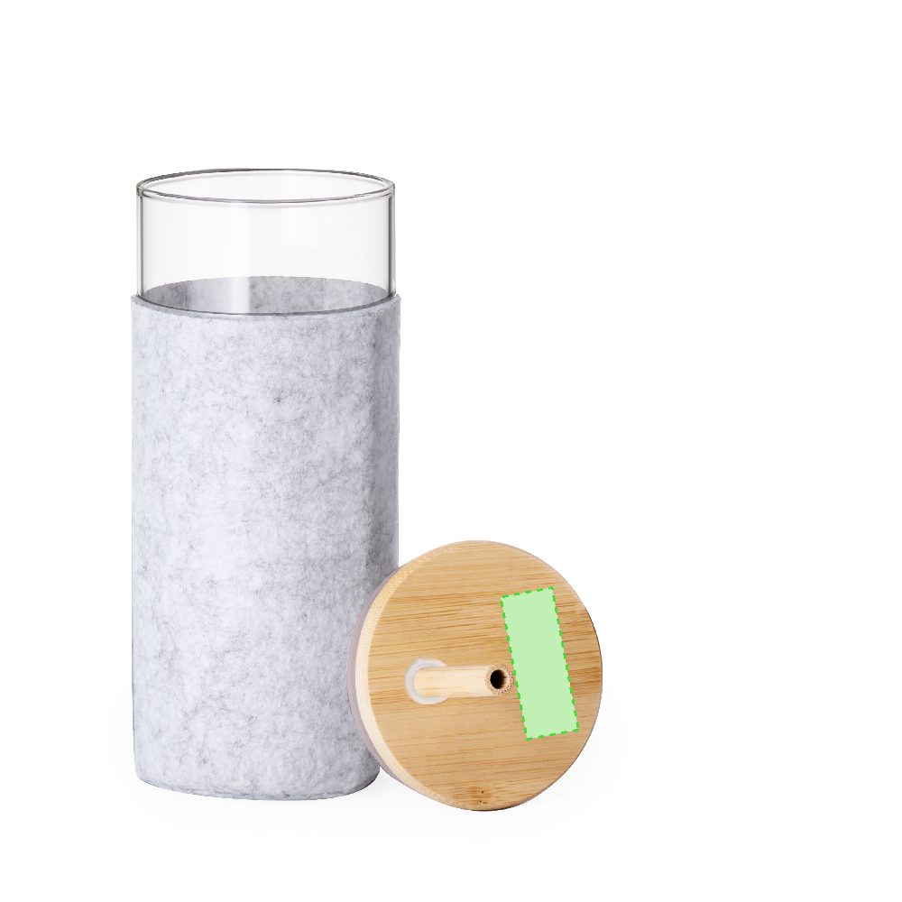 Branding diagram for Drinking cup of borosilicate glass, 450 ml Zilber – Capable