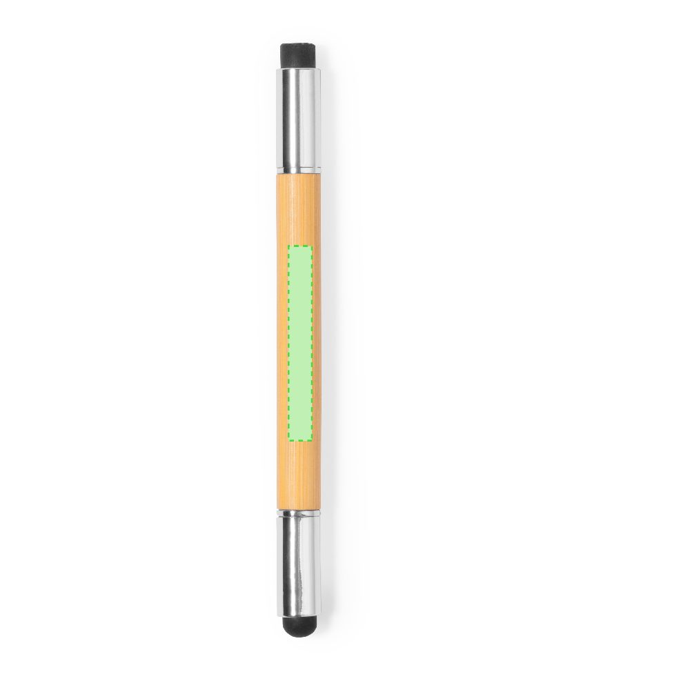 Branding diagram for 2 in 1 ballpoint pen with eternal pencil of bamboo Zack – Area 2