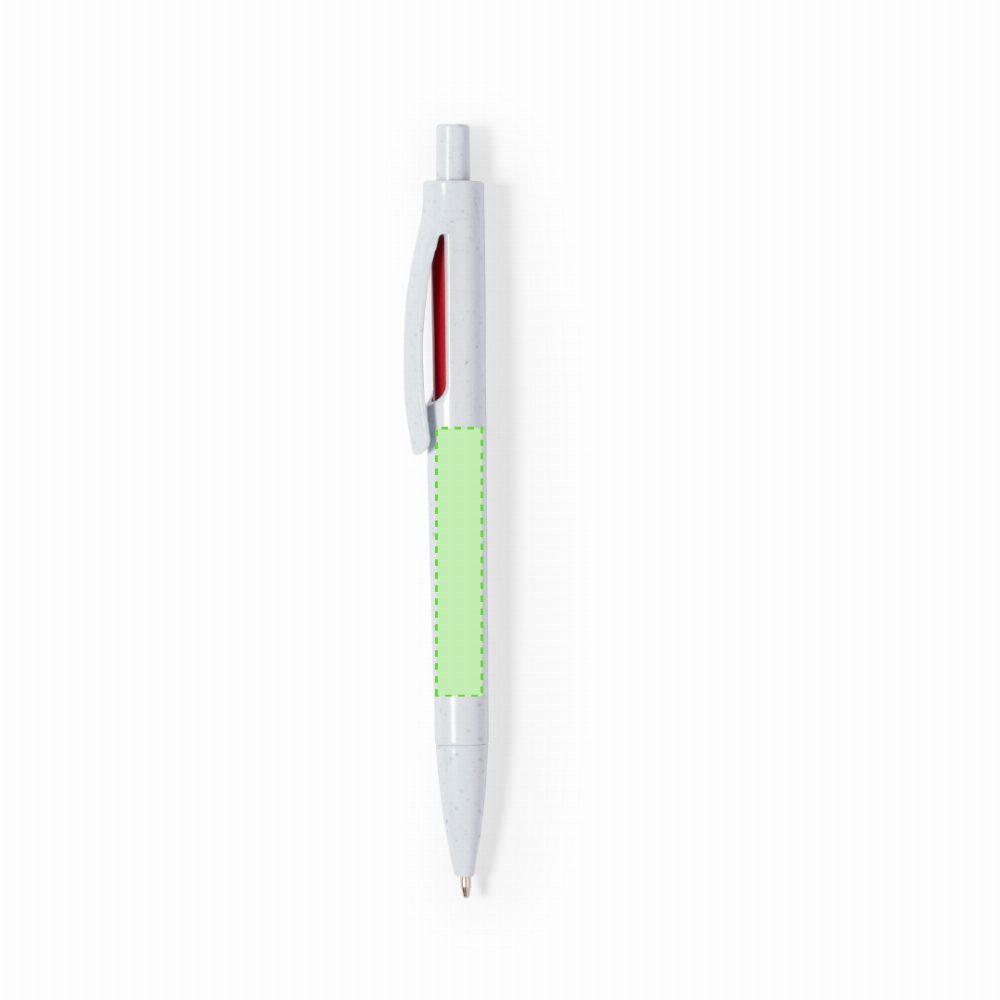 Druckskizze für Kugelschreiber aus recyceltem ABS, mit Druckmechanik Caleb – Fläche 1