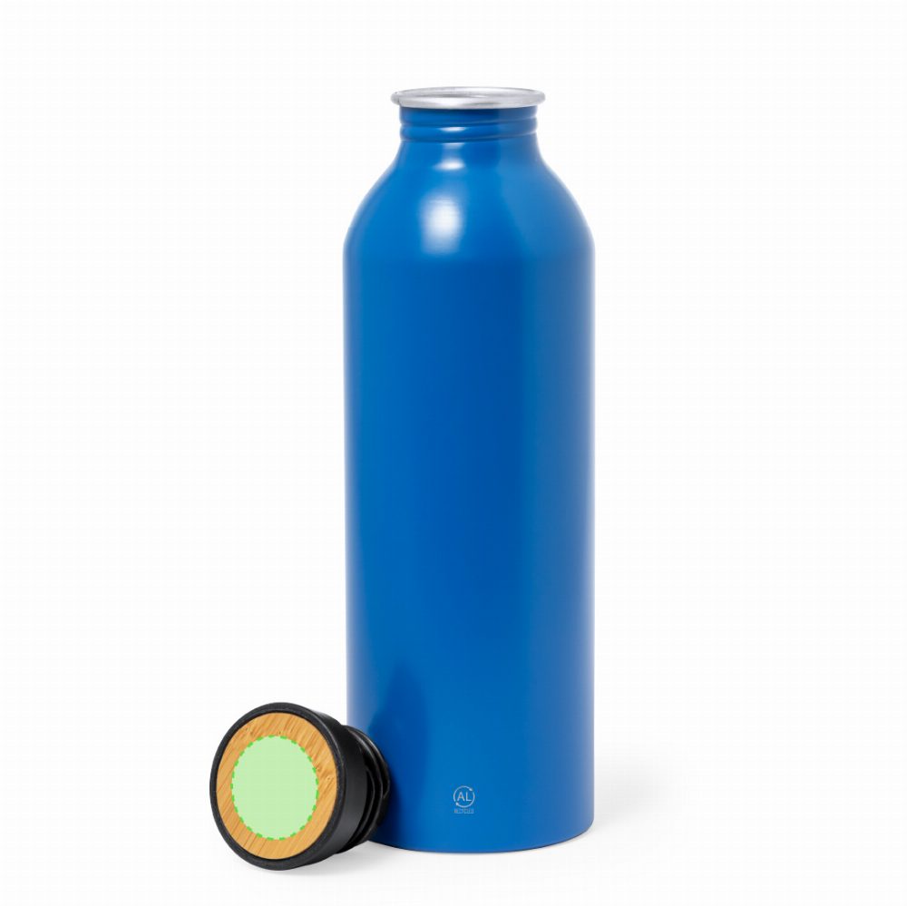 Branding diagram for Recycled aluminium drinking bottle, 550 ml Claud – Capable