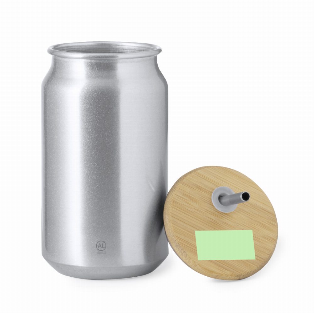 Branding diagram for Drinking cups of recycled aluminium, 430 ml Audrey – Top top top