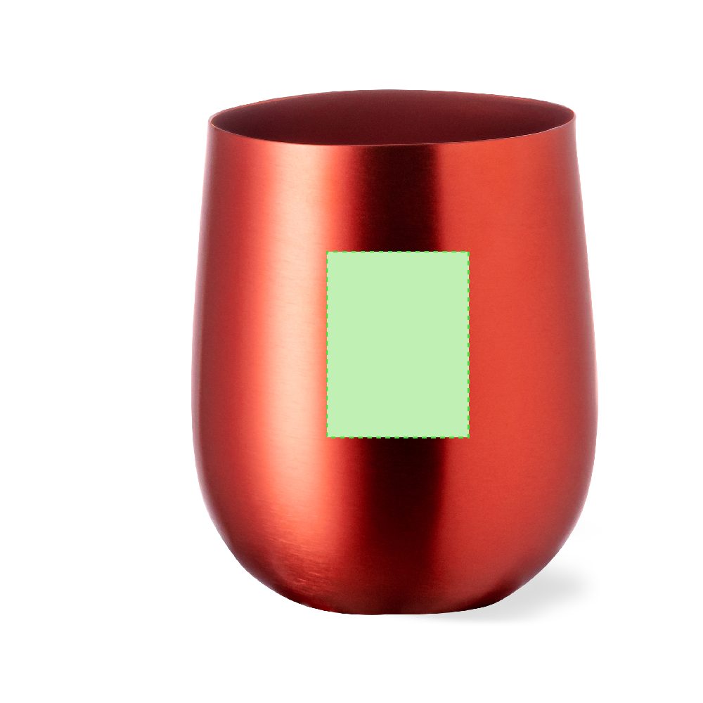 Branding diagram for aluminium drinking cups, 480 ml Amely – Front