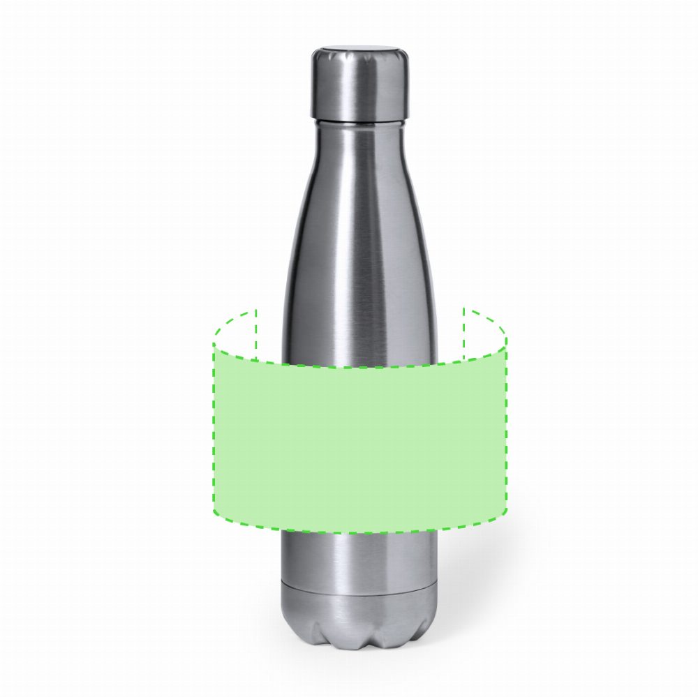 Branding diagram for Stainless steel thermal bottle, 500 ml Chuck – Around the body