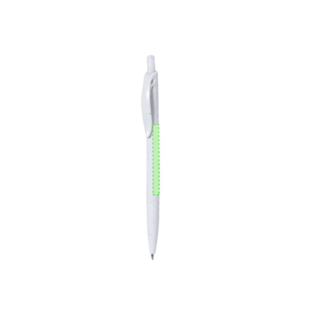 Branding diagram for Recycled ABS spiral notebook, A5 Ciara – A ballpoint pen face