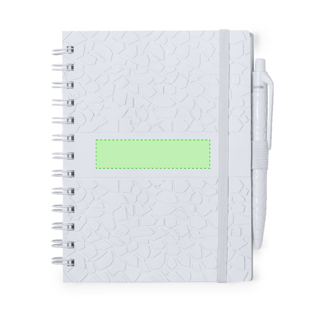 Branding diagram for Spiral notebook Amber – Cover