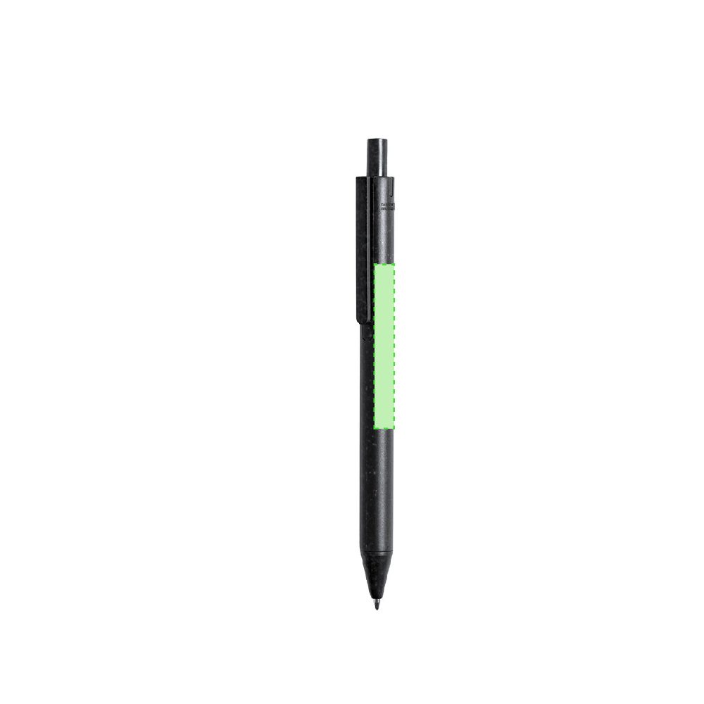 Branding diagram for Coffee fibre spiral notebook Alanna – A ballpoint pen face