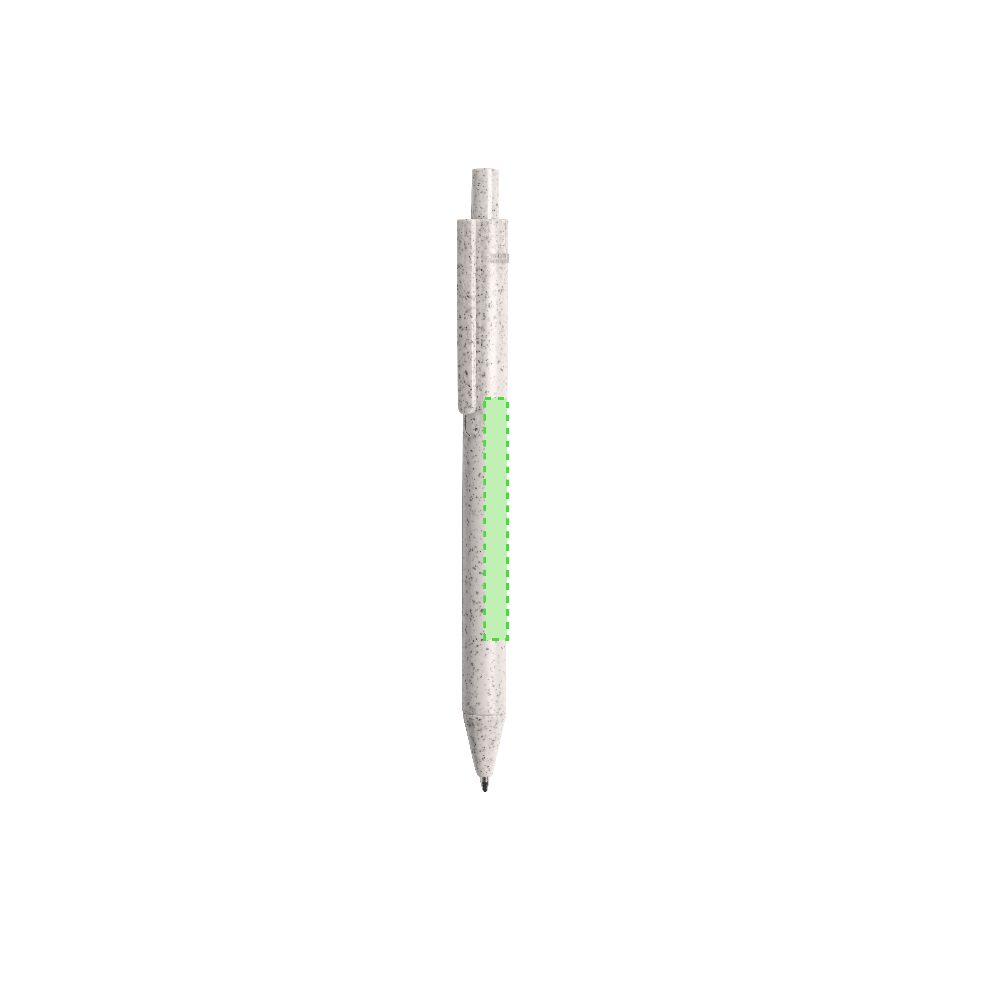 Branding diagram for Wheat straw spiral notebook Emily – A ballpoint pen face