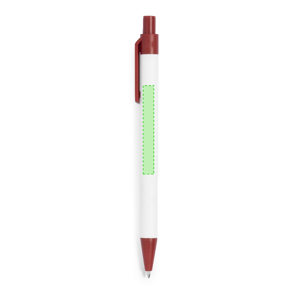 Branding diagram for Ballpoint pens of recycled cardboard, with printing mechanism Cezon – Area 1
