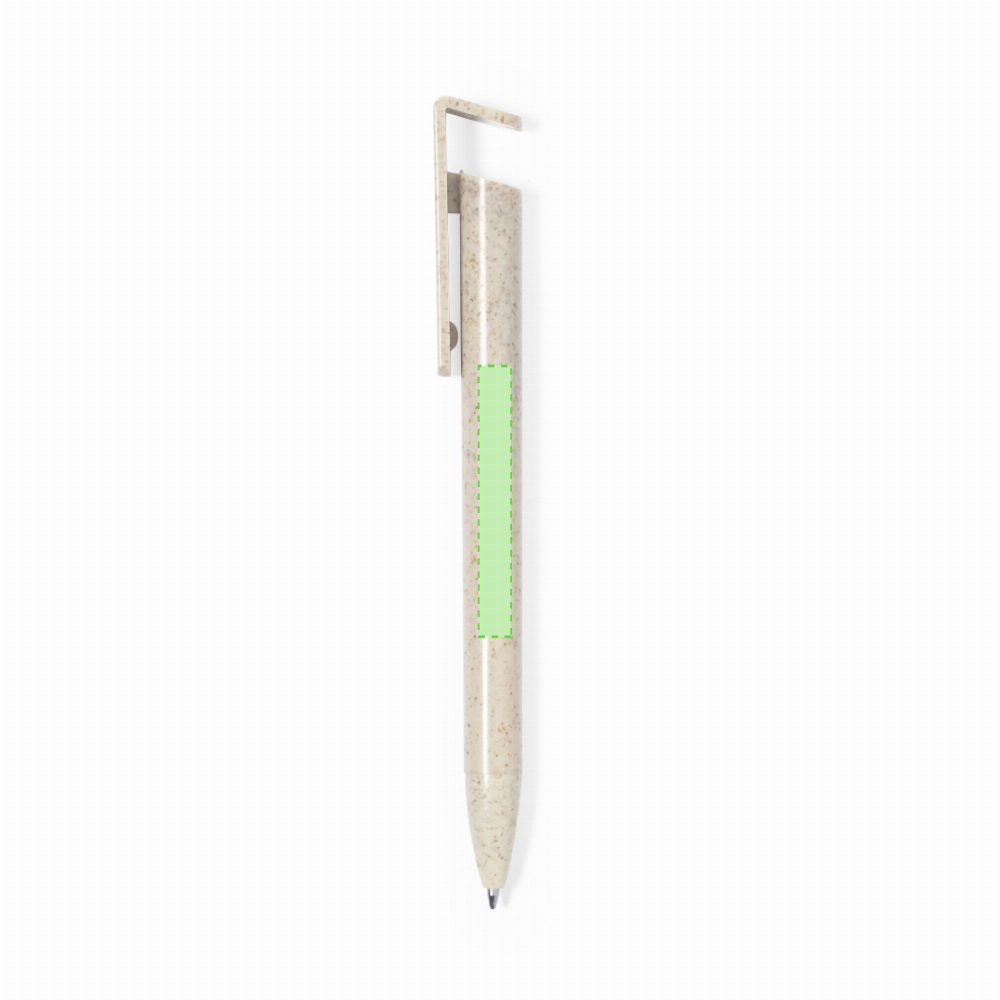 Druckskizze für Kugelschreiber mit Handyhalter aus Weizenstroh Polus – Fläche 1