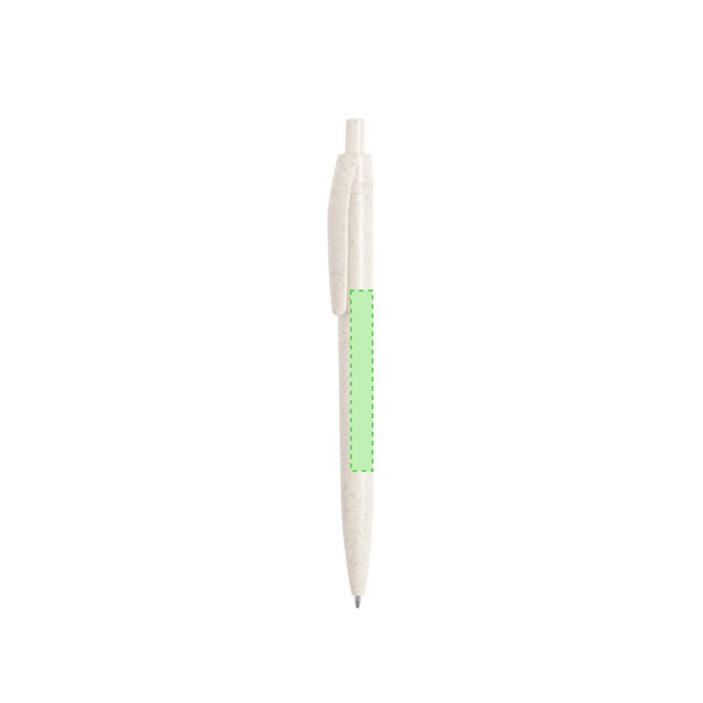 Branding diagram for Wheat straw spiral notebook Fanny – A ballpoint pen face