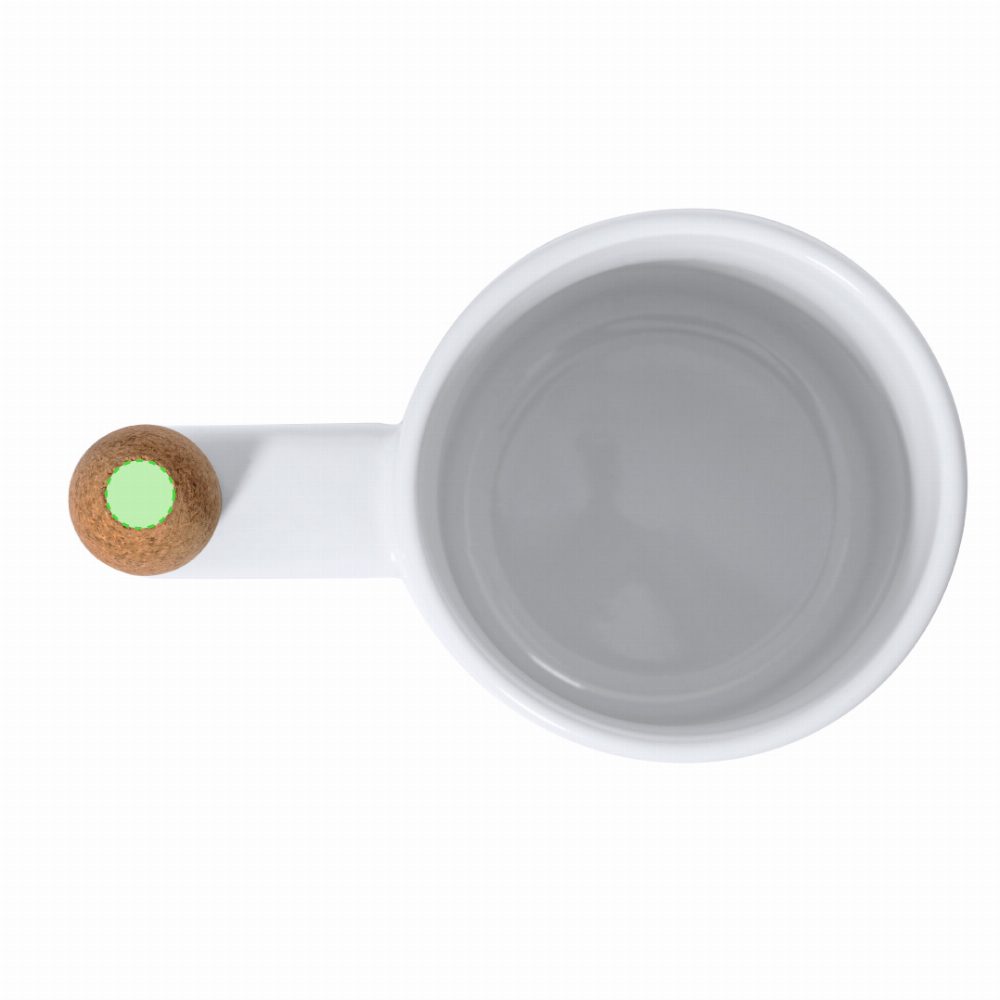 Branding diagram for Ceramic cup 500 ml Beverly – Focuses on the circle