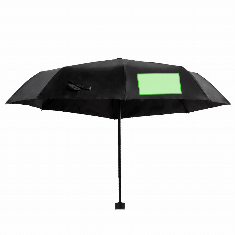 Branding diagram for Pocket umbrella from RPET Claris – Area 1