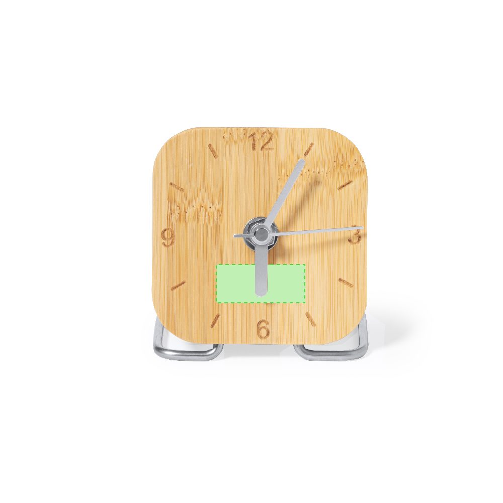 Branding diagram for Table clock of bamboo Eciko – Lower area, central