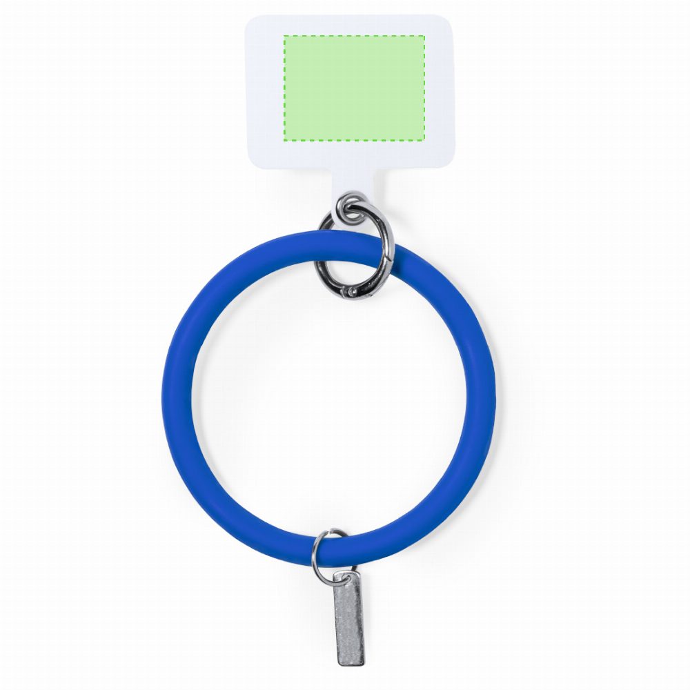 Branding diagram for Mobile phone hand strap of silicone Naomi – Card