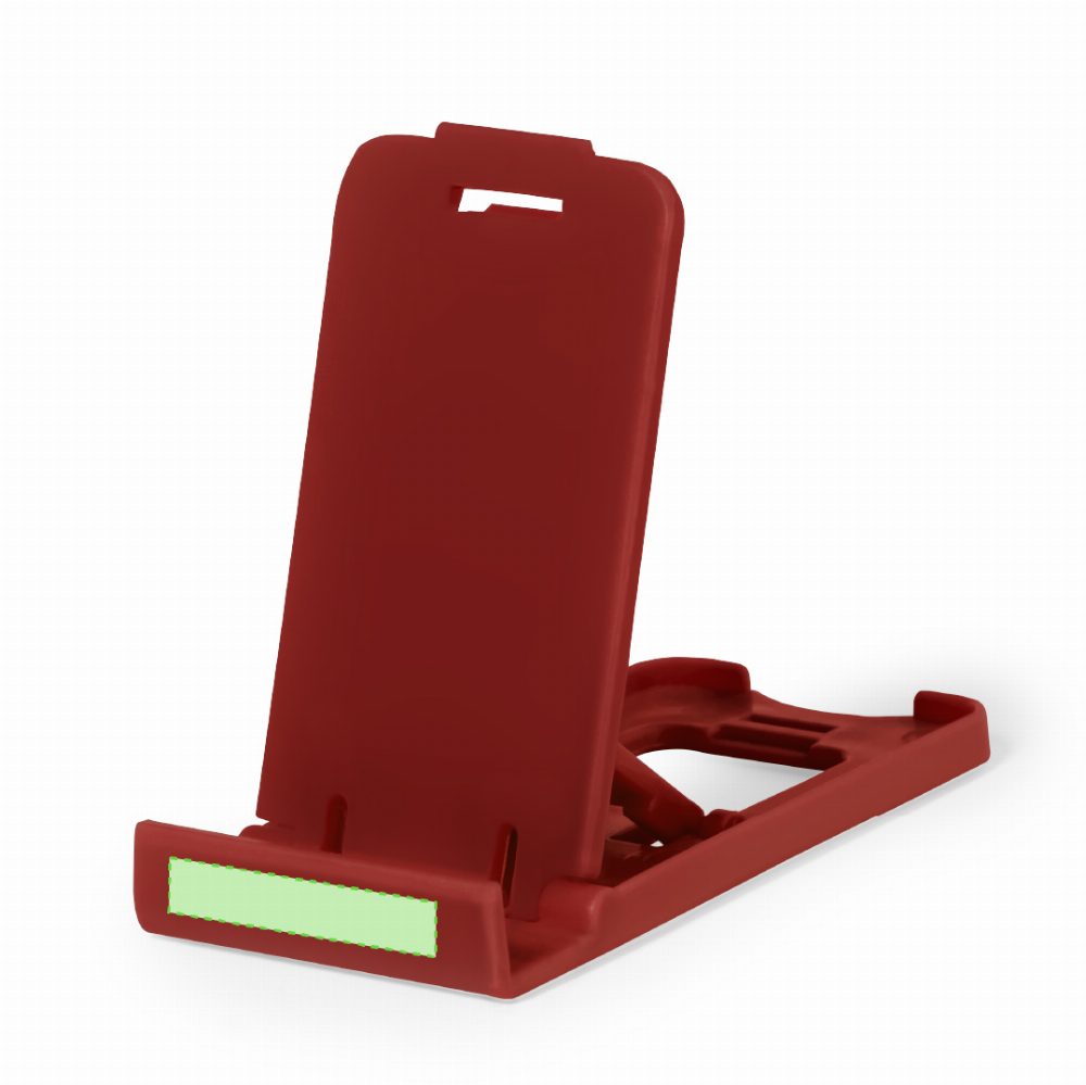 Branding diagram for Mobile phone and tablet stand foldable Asher – Front