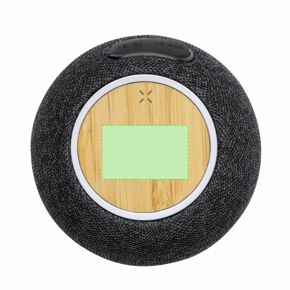 Branding diagram for Bluetooth speaker with wireless charging station 15 W Cedric – Upper main part
