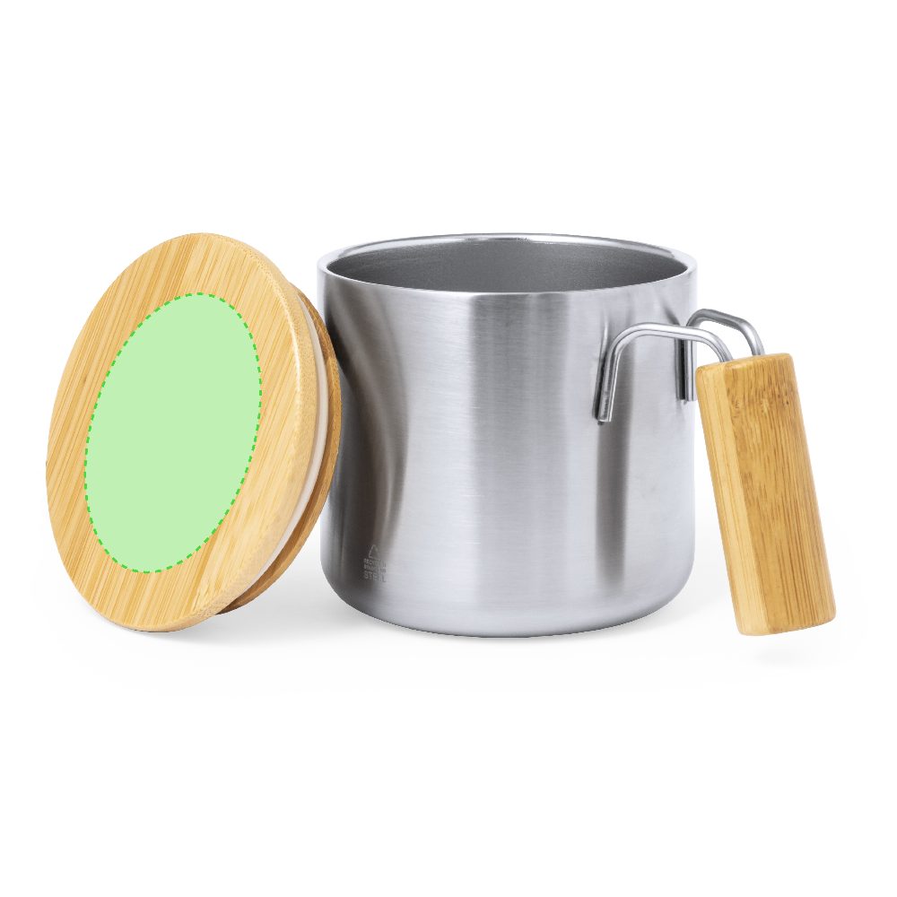 Druckskizze für Thermotasse aus recyceltem Edelstahl, 330 ml Claire – Oberseite