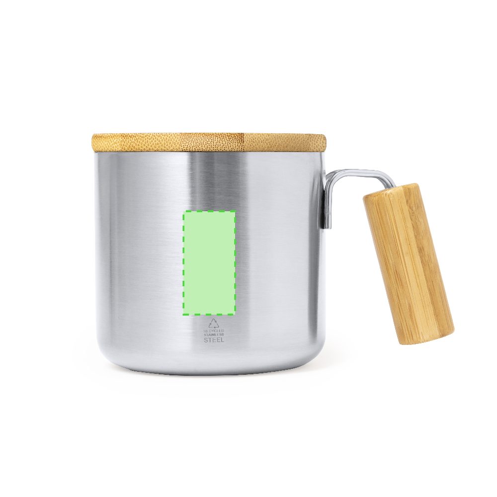 Druckskizze für Thermotasse aus recyceltem Edelstahl, 330 ml Claire – Seite A
