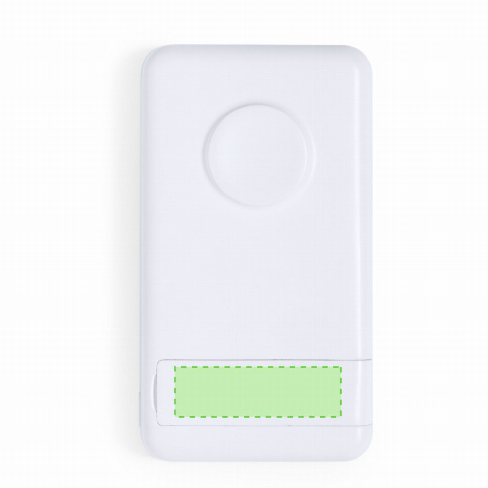 Branding diagram for Powerbank 5,000 mAh Barry – In the rectangular recess