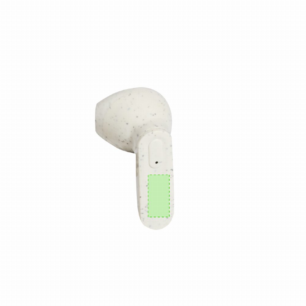 Branding diagram for Bluetooth headphones with loudspeaker charging case Gissel – In the right atrial