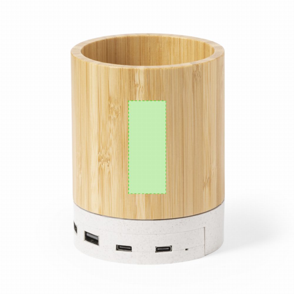 Branding diagram for Desk Organizer with mobile phone holder made of wheat straw Birwen – Central on the front