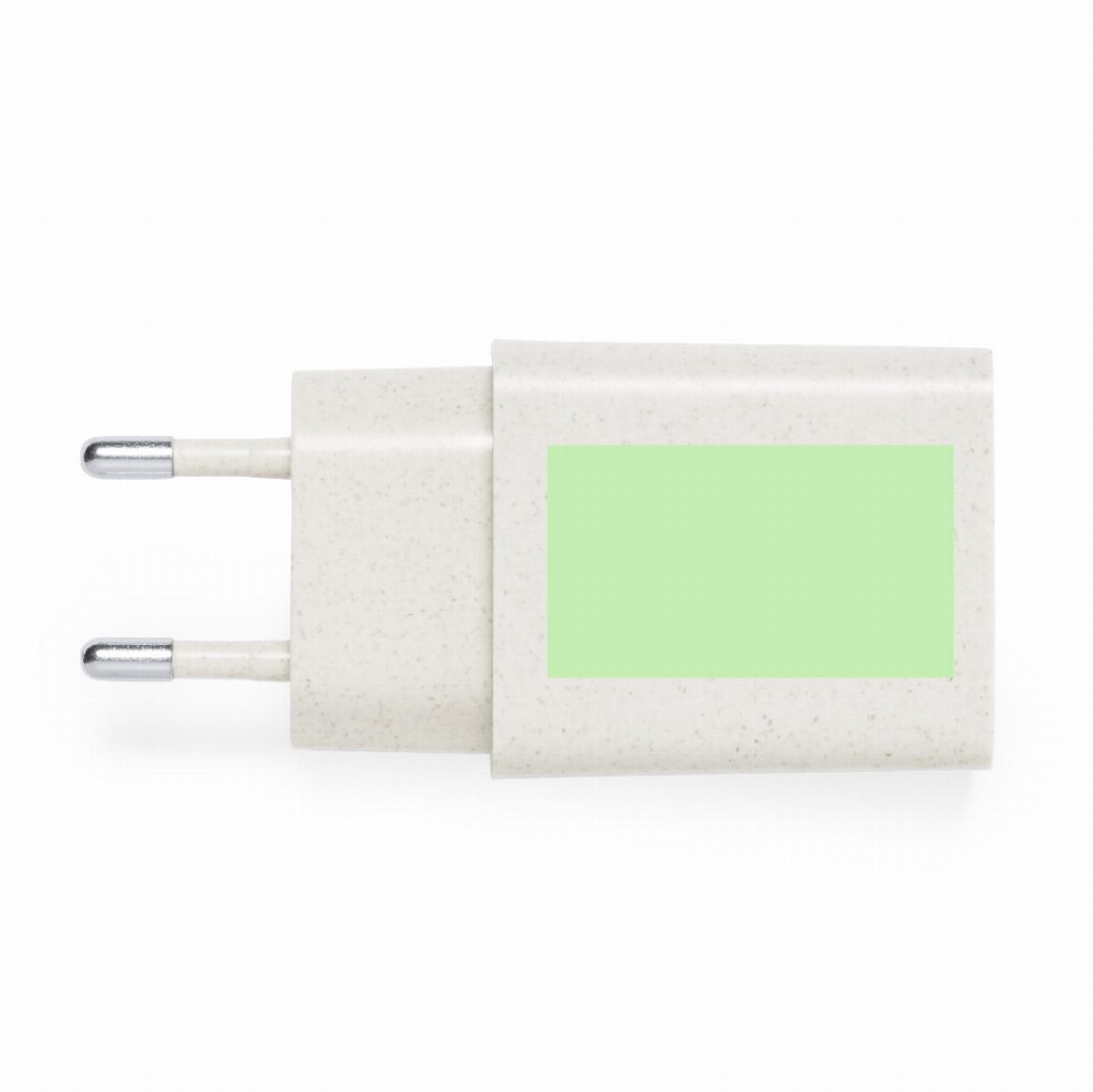 Branding diagram for Wheat straw USB charger Avery – Side 1