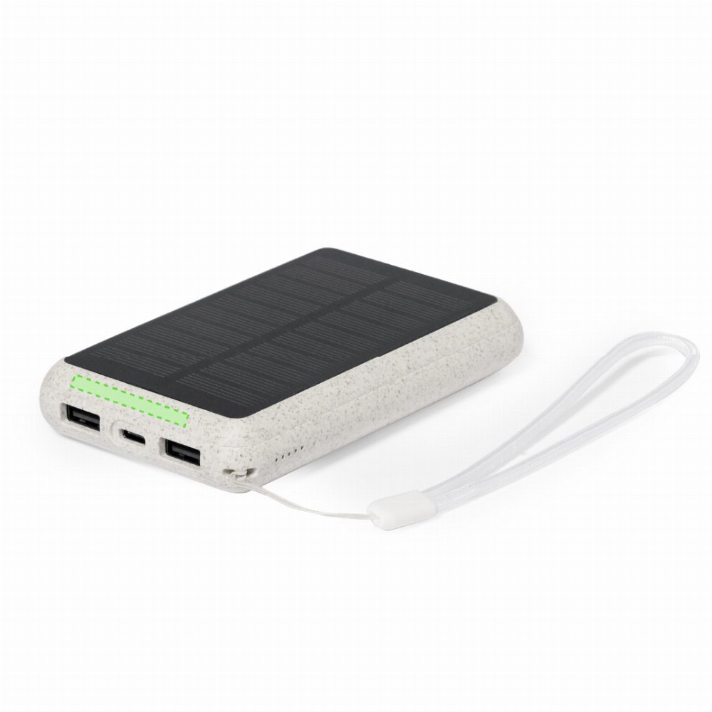 Branding diagram for Solar Powerbank 5,000 mAh Dawson – Lower main surface