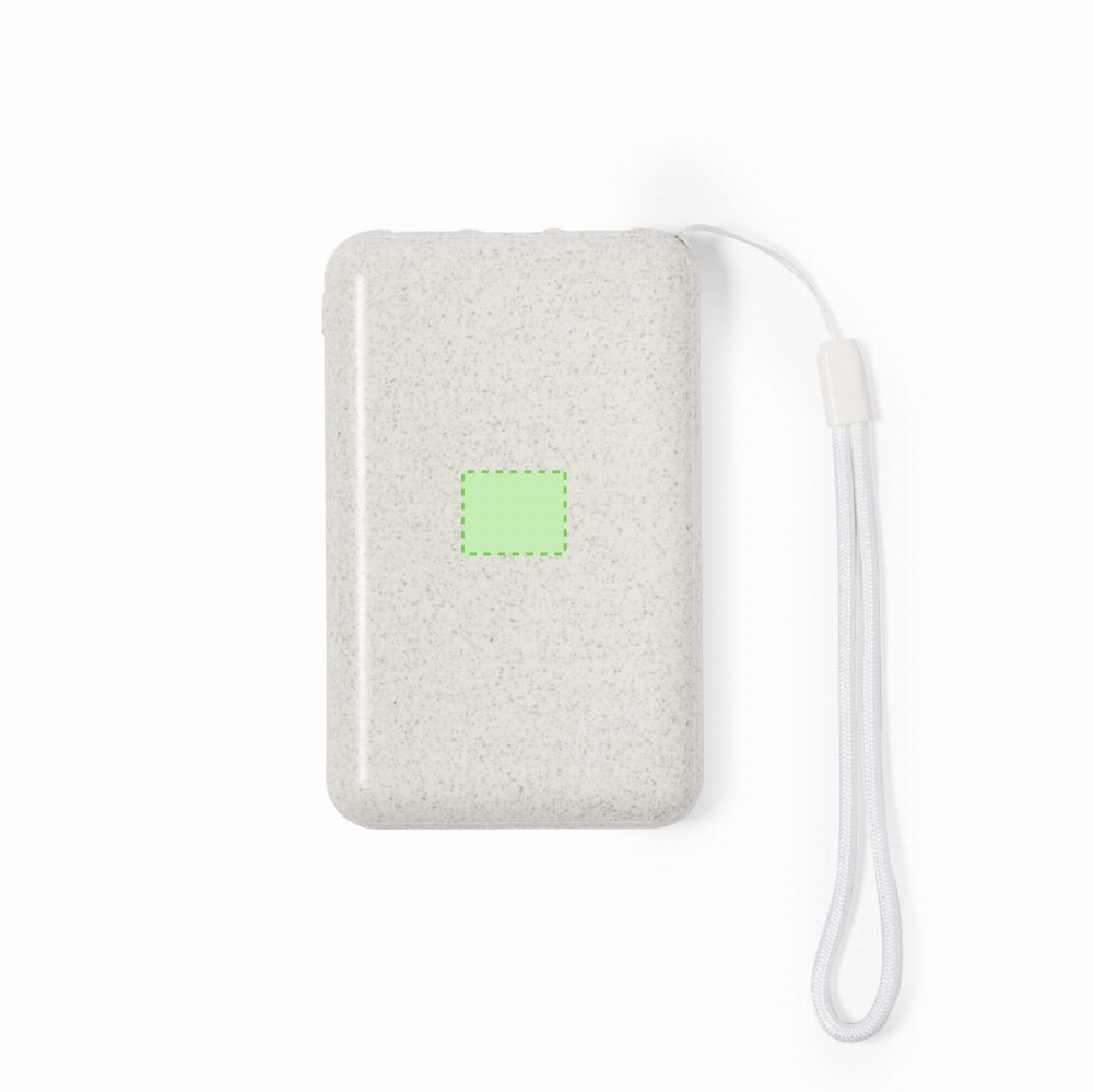 Branding diagram for Solar Powerbank 5,000 mAh Dawson – In the rear part