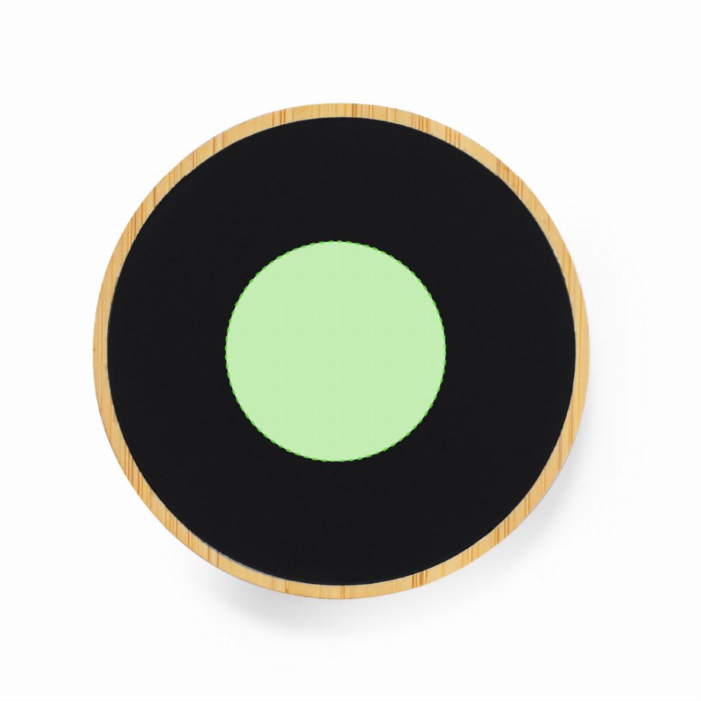 Branding diagram for Bamboo wireless charging station, 15 W Beckett – Front